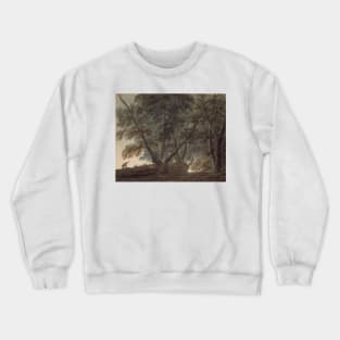 The Goatherd- View on the Galleria di Sopra above the Lake of Albano by John Robert Cozens Crewneck Sweatshirt